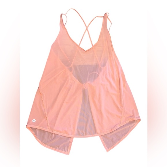 Lululemon Sheer Tie-Back Tank – Pink – Size 4 - Picture 2 of 4